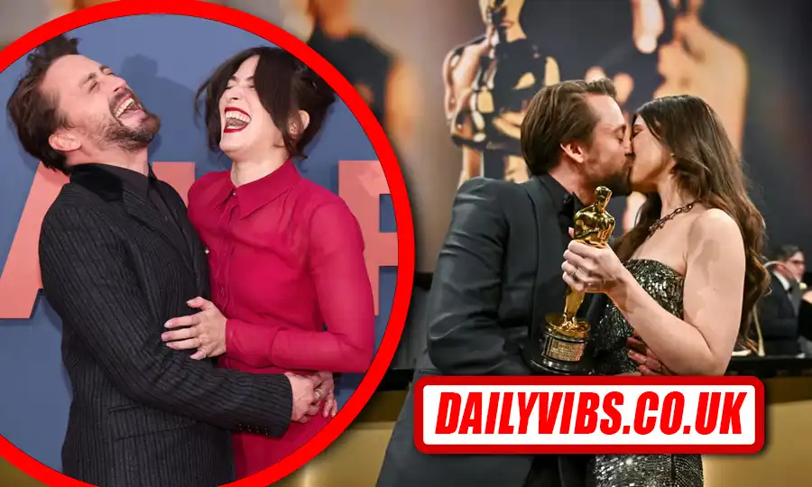 Jazz Charton with her husband Kieran Culkin at a public event