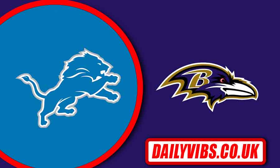 Detroit Lions vs Baltimore Ravens match player stats showing key performances by Jared Goff, Lamar Jackson, and David Montgomery