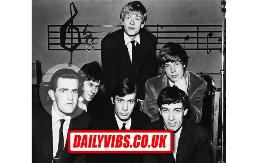 Ian Stewart playing piano during early Rolling Stones studio sessions